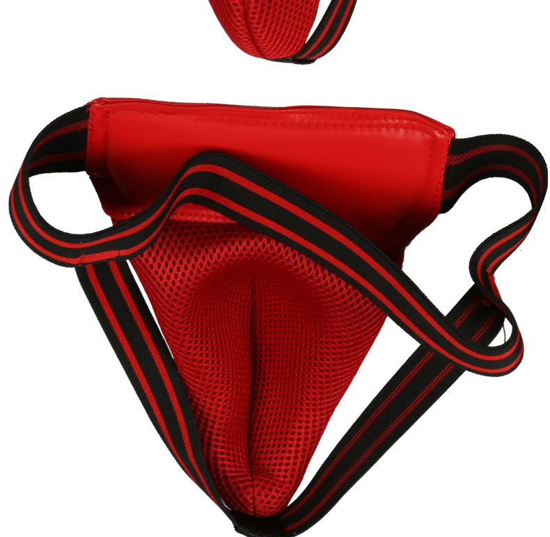 Adult Men Kids Jockstrap Sanda Groin Guards Crotch Guard Kick Boxing Training Athletic Cup Protector Sports Accessories