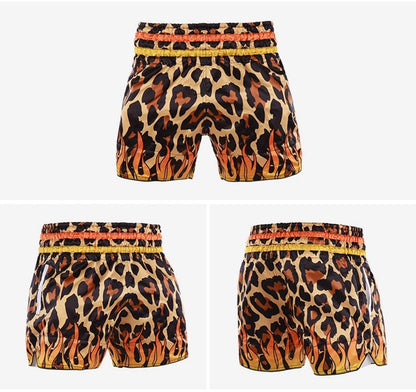 Muay Thai Shorts Kids Adults Thailand Embroidery Kickboxing Fight Kick Boxing Pants Martial Arts Grappling Sparring Uniform