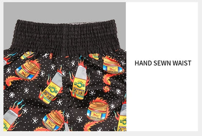 Muay Thai Shorts Kids Adults Thailand Embroidery Kickboxing Fight Kick Boxing Pants Martial Arts Grappling Sparring Uniform