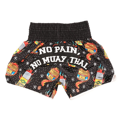 Muay Thai Shorts Kids Adults Thailand Embroidery Kickboxing Fight Kick Boxing Pants Martial Arts Grappling Sparring Uniform