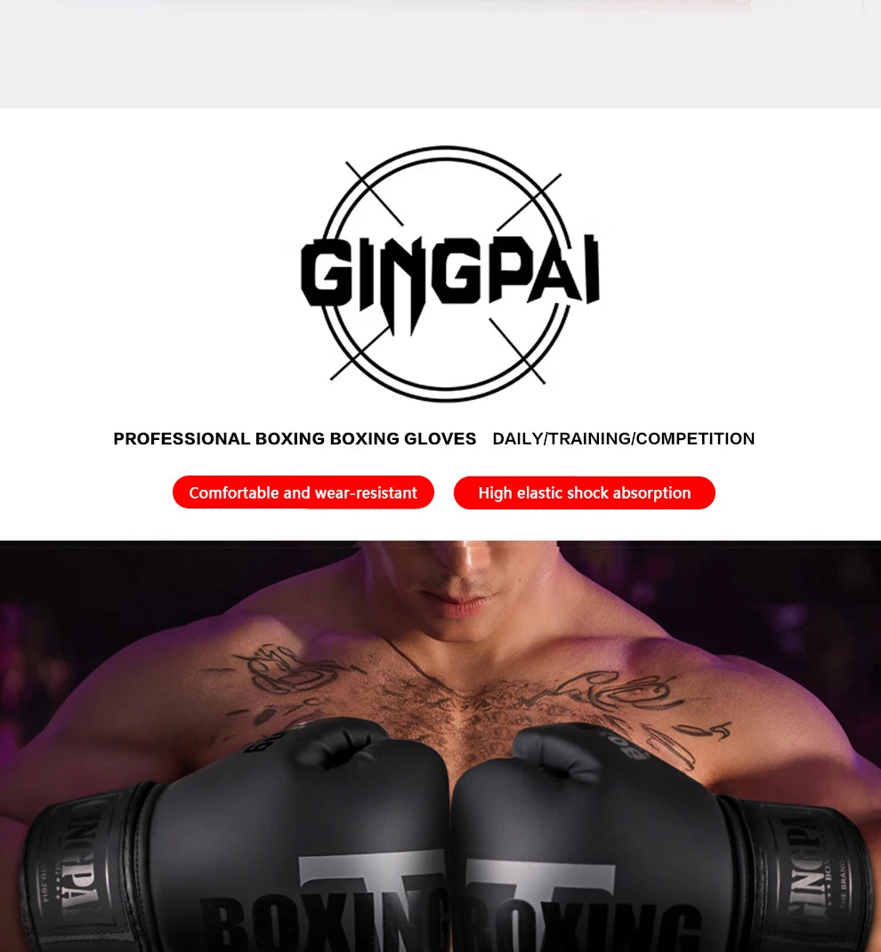 6-12oz Boxing gloves for adults children men women professional Muay Thai teenagers beginners boxing training equipment