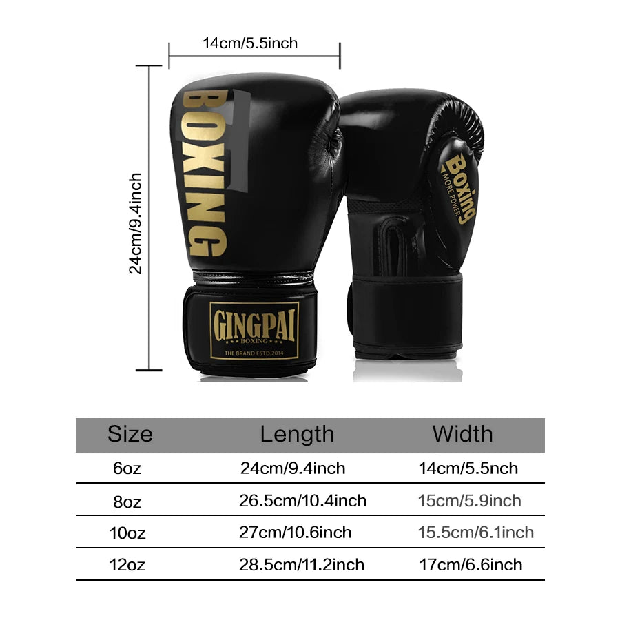 6-12oz Boxing gloves for adults children men women professional Muay Thai teenagers beginners boxing training equipment