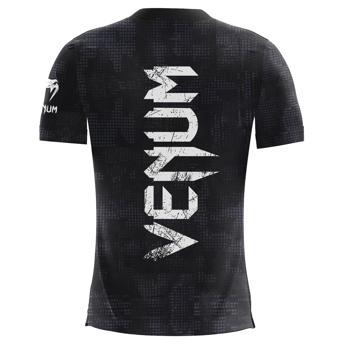 UFC Men’s Black White T-shirt Summer Casual O-neck Short Sleeve 3D Print Top for Boxing Fitness Training