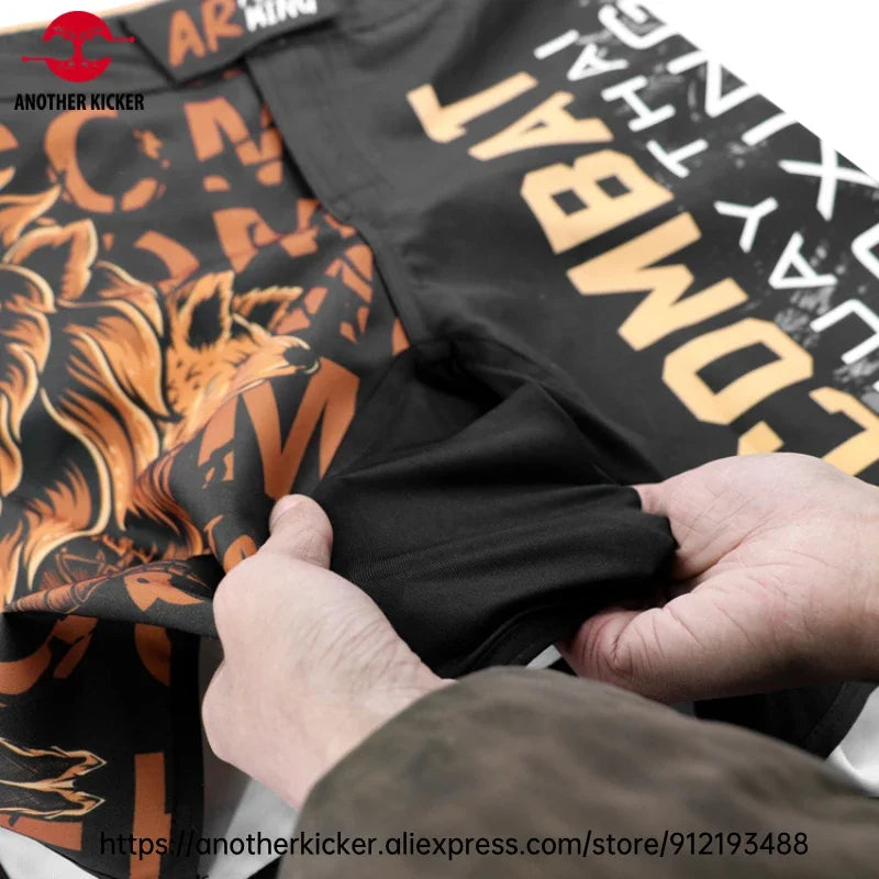 MMA Shorts Tiger Sublimated Muay Thai Boxing Fight Shorts for Men BJJ Jiu-Jitsu Muay Thai Crossfit Grappling Kickboxing Pants