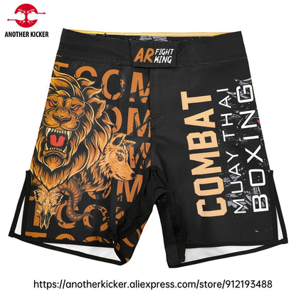 MMA Shorts Tiger Sublimated Muay Thai Boxing Fight Shorts for Men BJJ Jiu-Jitsu Muay Thai Crossfit Grappling Kickboxing Pants