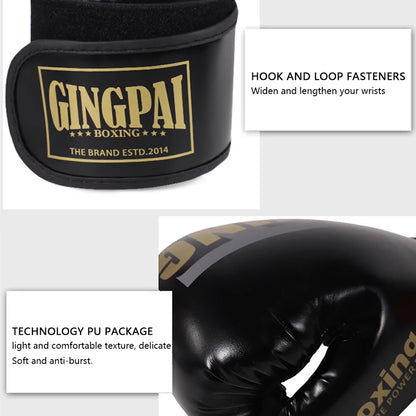 6-12oz Boxing gloves for adults children men women professional Muay Thai teenagers beginners boxing training equipment