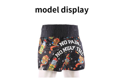 Muay Thai Shorts Kids Adults Thailand Embroidery Kickboxing Fight Kick Boxing Pants Martial Arts Grappling Sparring Uniform