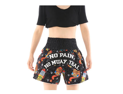 Muay Thai Shorts Kids Adults Thailand Embroidery Kickboxing Fight Kick Boxing Pants Martial Arts Grappling Sparring Uniform
