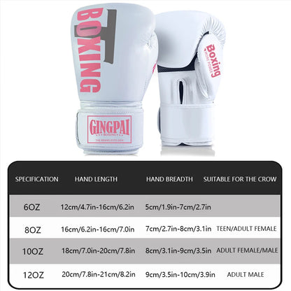 6-12oz Boxing gloves for adults children men women professional Muay Thai teenagers beginners boxing training equipment