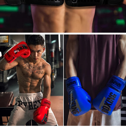 6-12oz Boxing gloves for adults children men women professional Muay Thai teenagers beginners boxing training equipment