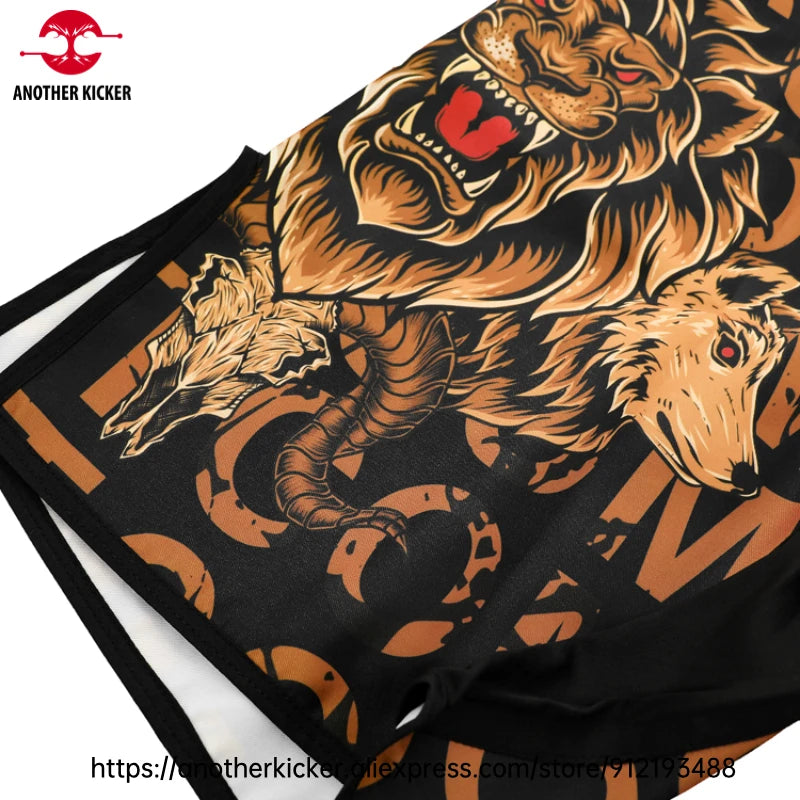 MMA Shorts Tiger Sublimated Muay Thai Boxing Fight Shorts for Men BJJ Jiu-Jitsu Muay Thai Crossfit Grappling Kickboxing Pants