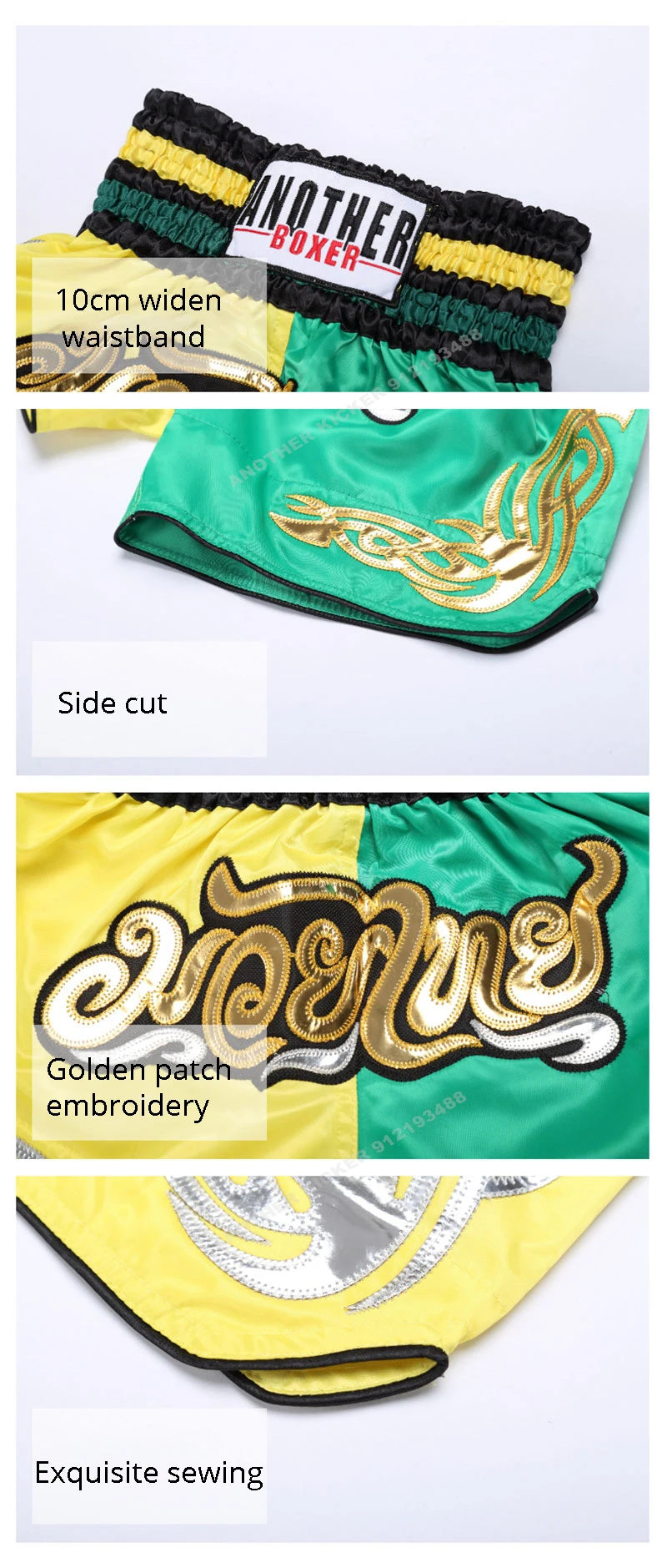 Muay Thai Shorts Kids Adults Thailand Embroidery Kickboxing Fight Kick Boxing Pants Martial Arts Grappling Sparring Uniform