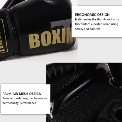 6-12oz Boxing gloves for adults children men women professional Muay Thai teenagers beginners boxing training equipment