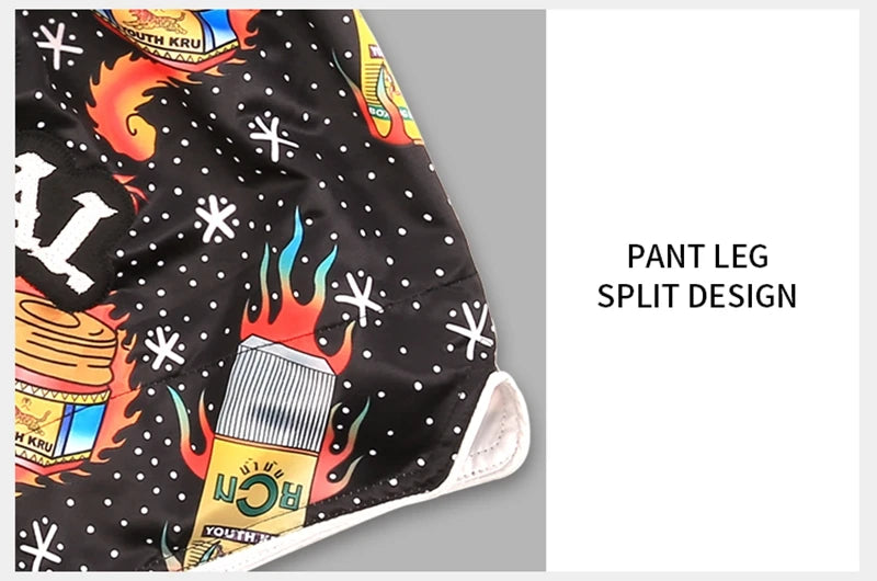 Muay Thai Shorts Kids Adults Thailand Embroidery Kickboxing Fight Kick Boxing Pants Martial Arts Grappling Sparring Uniform