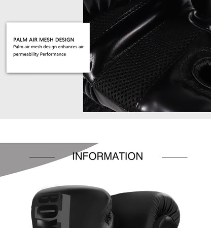 6-12oz Boxing gloves for adults children men women professional Muay Thai teenagers beginners boxing training equipment