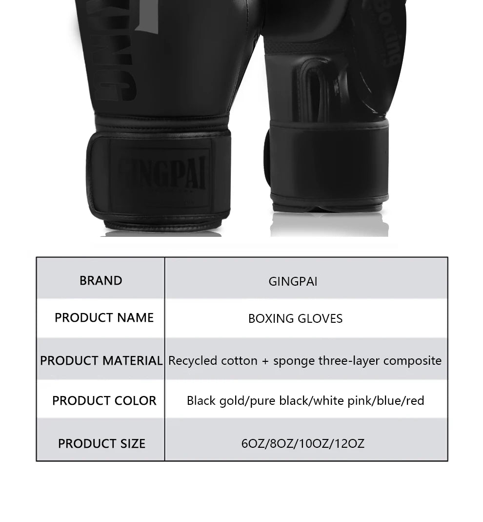 6-12oz Boxing gloves for adults children men women professional Muay Thai teenagers beginners boxing training equipment