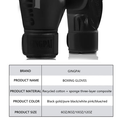 6-12oz Boxing gloves for adults children men women professional Muay Thai teenagers beginners boxing training equipment