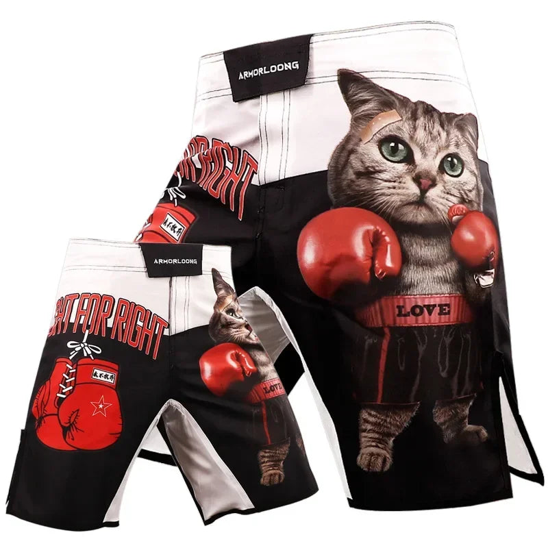 MMA Shorts Tiger Sublimated Muay Thai Boxing Fight Shorts for Men BJJ Jiu-Jitsu Muay Thai Crossfit Grappling Kickboxing Pants